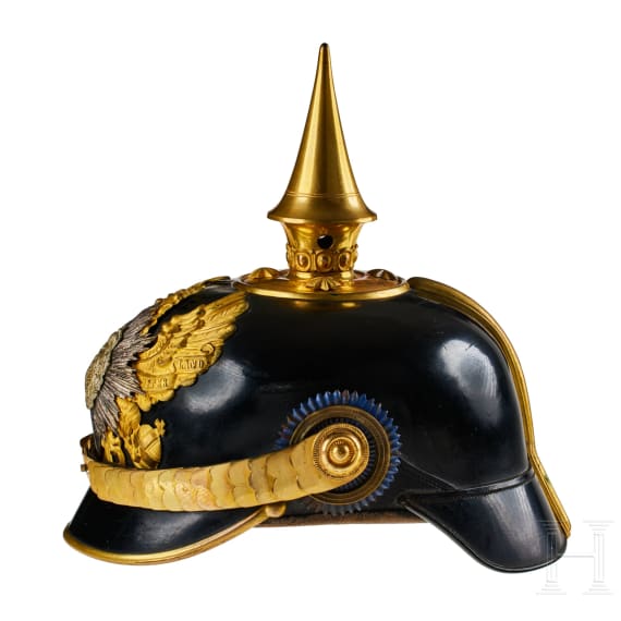 Schwarzburg-Rudolstadt - Helm f&uuml;r Offiziere im 7. Th&uuml;ringischen Infanterie-Regiment Nr. 96, III. Bataillon