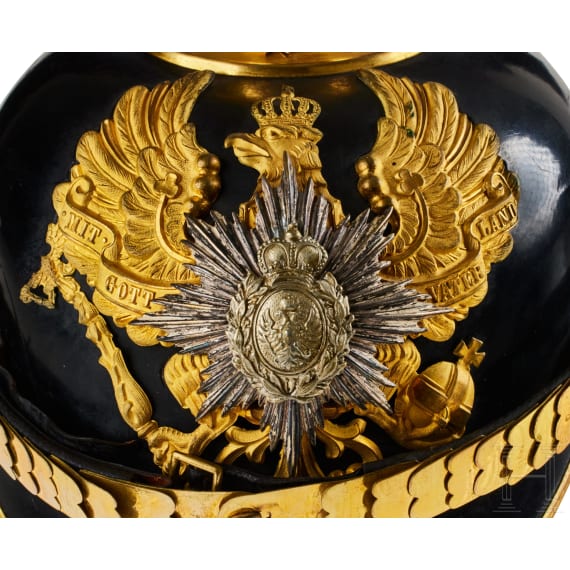 Schwarzburg-Rudolstadt - Helm f&uuml;r Offiziere im 7. Th&uuml;ringischen Infanterie-Regiment Nr. 96, III. Bataillon