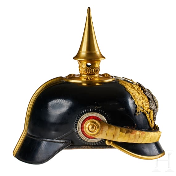 Schwarzburg-Rudolstadt - Helm f&uuml;r Offiziere im 7. Th&uuml;ringischen Infanterie-Regiment Nr. 96, III. Bataillon
