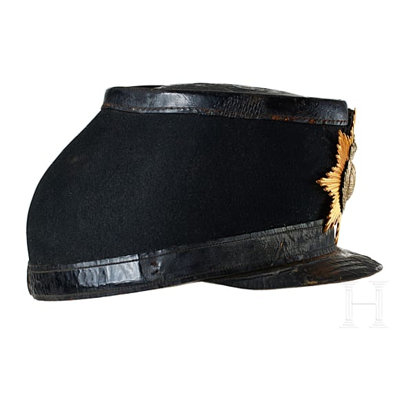 A shako for Saxon Fusilier Regiment 108 Enlisted Men, with cover