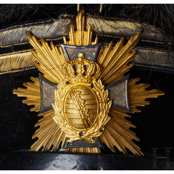 A shako for Saxon Fusilier Regiment 108 Reserve Officers
