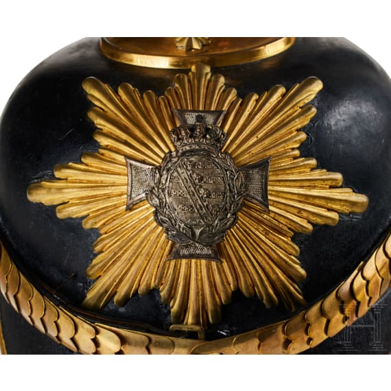 A helmet for Saxon Field Artillery Reserve Officers