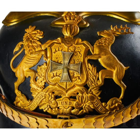 A helmet for IR 122 W&uuml;rttemberg Reserve Officers