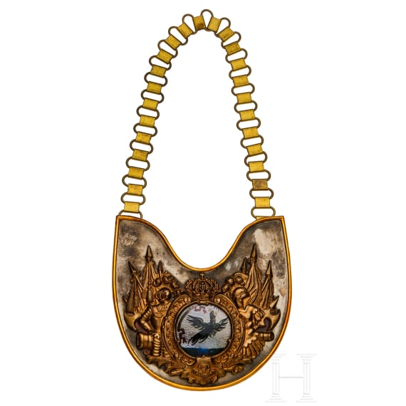 A "Ringkragen" (gorget) for Prussian 1st K&uuml;rassier Regiment Officers