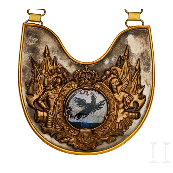 A "Ringkragen" (gorget) for Prussian 1st K&uuml;rassier Regiment Officers