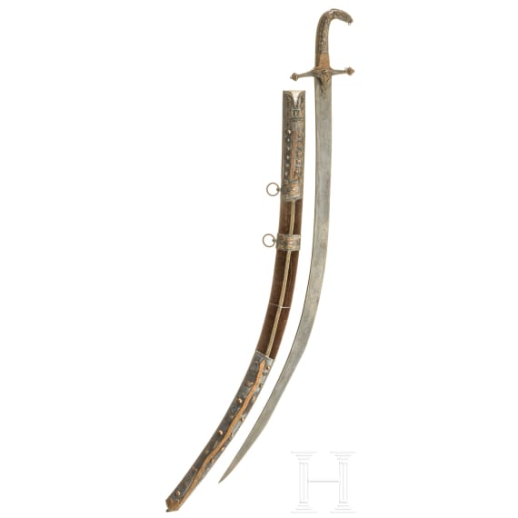 Shamshir mit &auml;lterer Klinge aus Wootz-Damast, Saudi-Arabien, 20. Jhdt.