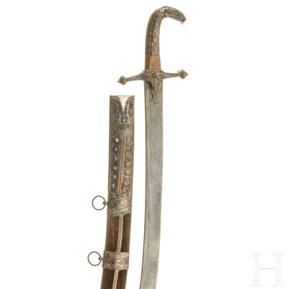 Shamshir mit &auml;lterer Klinge aus Wootz-Damast, Saudi-Arabien, 20. Jhdt.