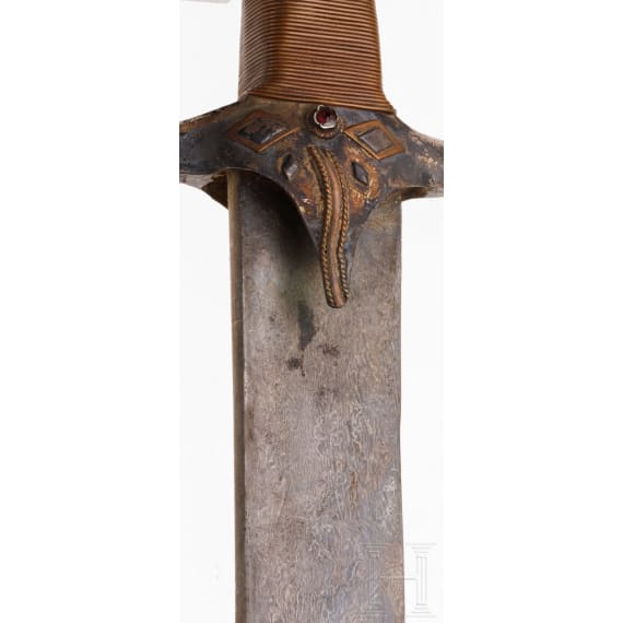 Shamshir mit &auml;lterer Klinge aus Wootz-Damast, Saudi-Arabien, 20. Jhdt.