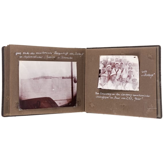 Fotoalbum des Maschinen-Maats Kirchei&szlig; von der SMS "Geier", Ostasienreise, 1903 - 1905