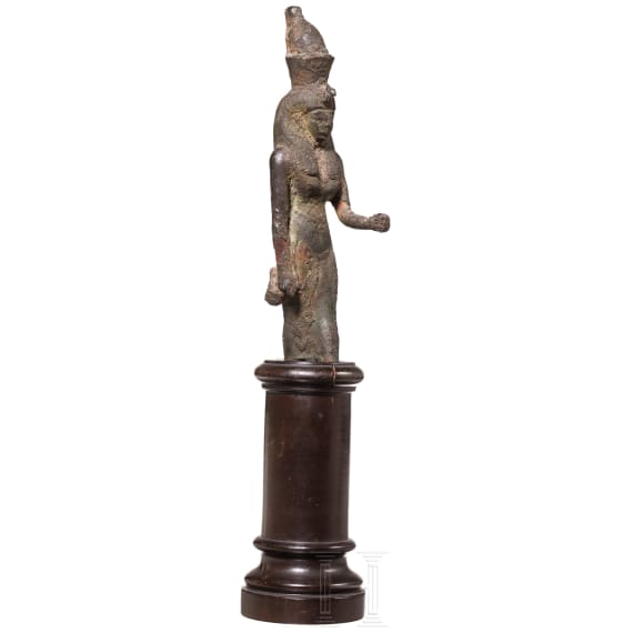 A bronze statuette of the goddess Mut, Late Period, mid-1st millennium B.C.