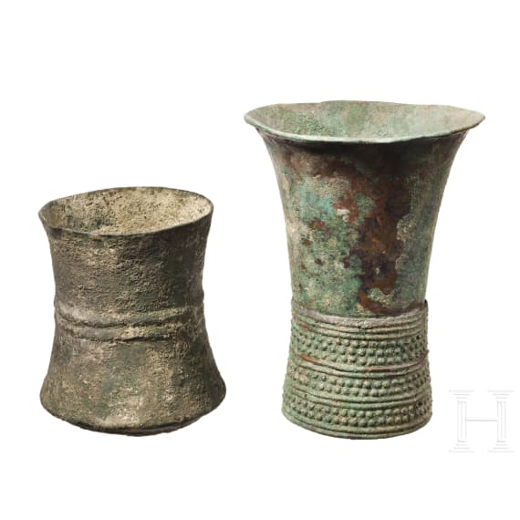 Two Near Eastern bronze cups, early 1st millennium B.C.