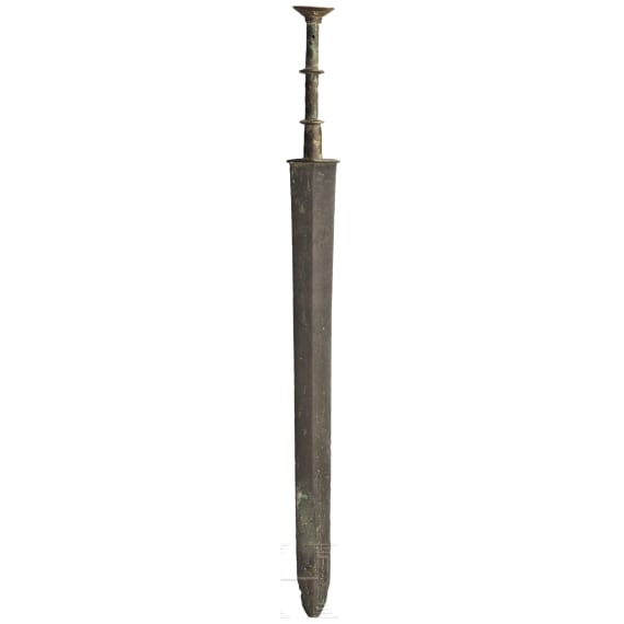A Chinese bronze sword, Eastern Zhou, 5th - 3rd century B.C.