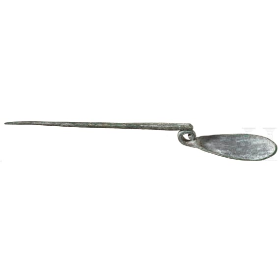 A Roman spoon (cochlear), 2nd - 3rd century A.D.
