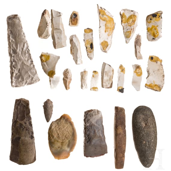 A collection of 25 middle and late Neolithic stone tools, 5th - 3rd millennium B.C.