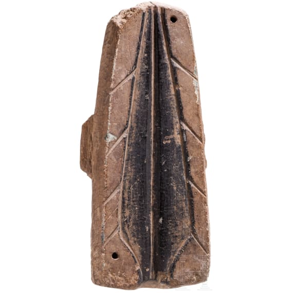 Half of a stone mould for a spearhead, late Bronze Age, 12th &ndash; 9th century B.C.