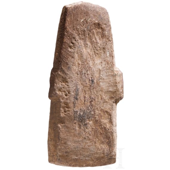 Half of a stone mould for a spearhead, late Bronze Age, 12th &ndash; 9th century B.C.