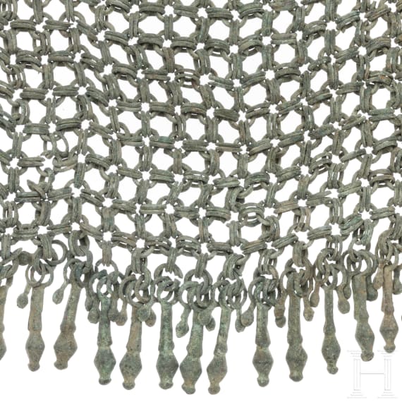 A ring braid with pendants made of bronze, Iron Age of Southeast Europe, 6th century B.C.
