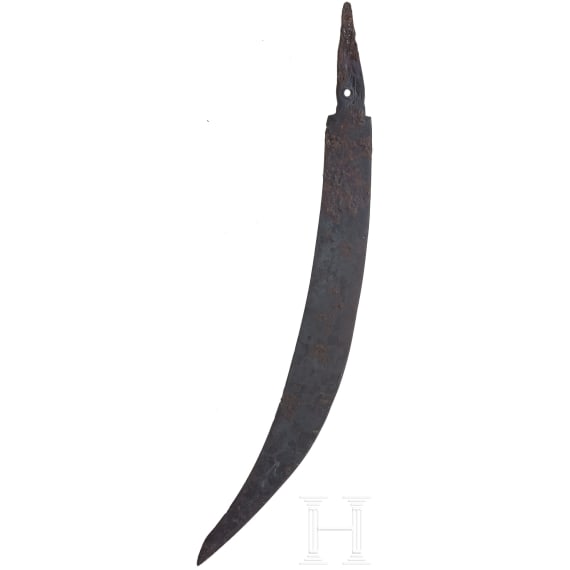A Dacian curved knife (sica) made of iron, 1st century B.C. - 1st century A.D.