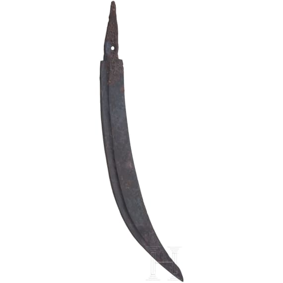A Dacian curved knife (sica) made of iron, 1st century B.C. - 1st century A.D.
