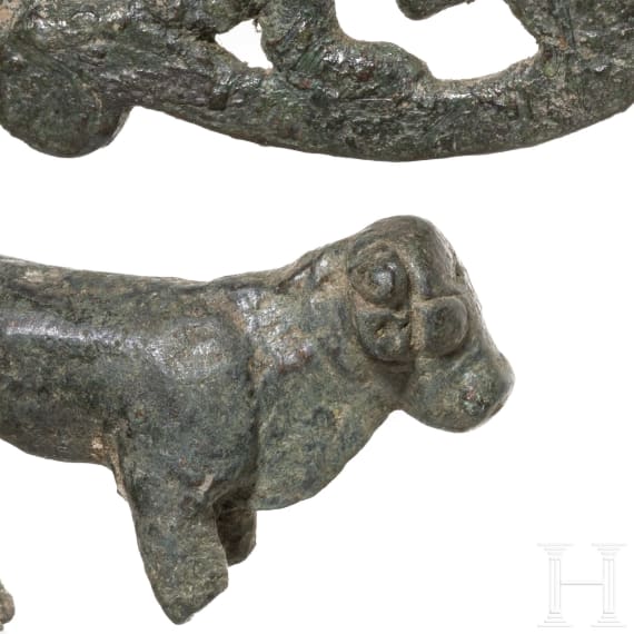 Three ancient Greek and Roman bronze animal sculptures, 7th century B.C. - 3rd century A.D.