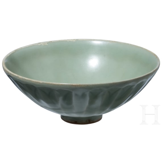A Chinese Longquan-celadon bowl, probably southern Song Dynasty (1127 - 1279)
