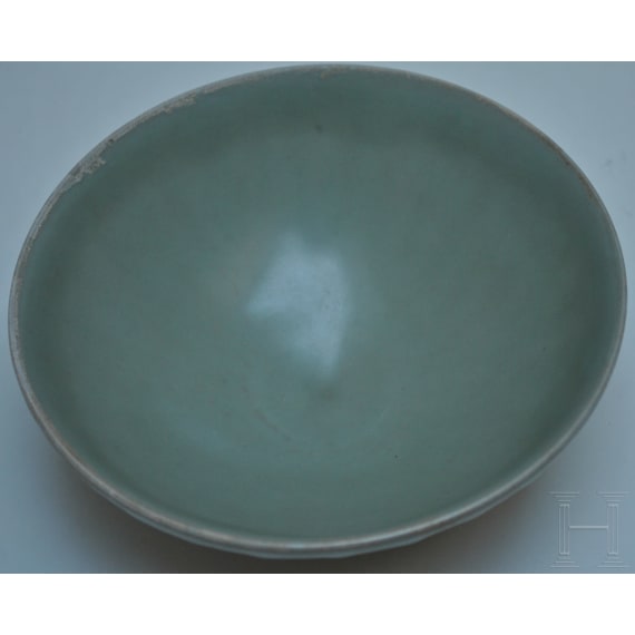 A Chinese Longquan-celadon bowl, probably southern Song Dynasty (1127 - 1279)