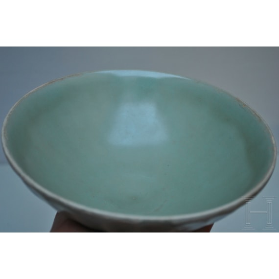 A Chinese Longquan-celadon bowl, probably southern Song Dynasty (1127 - 1279)