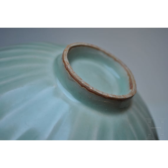A Chinese Longquan-celadon bowl, probably southern Song Dynasty (1127 - 1279)