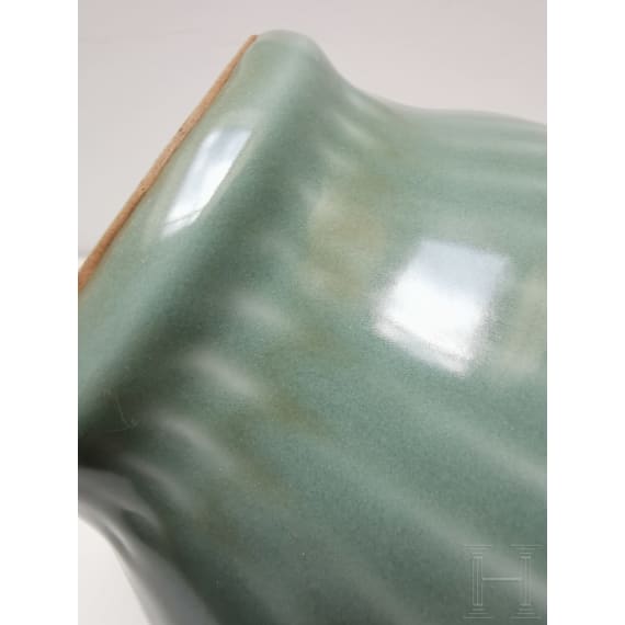 A Chinese Longquan-celadon lotus jar, probably Ming Dynasty