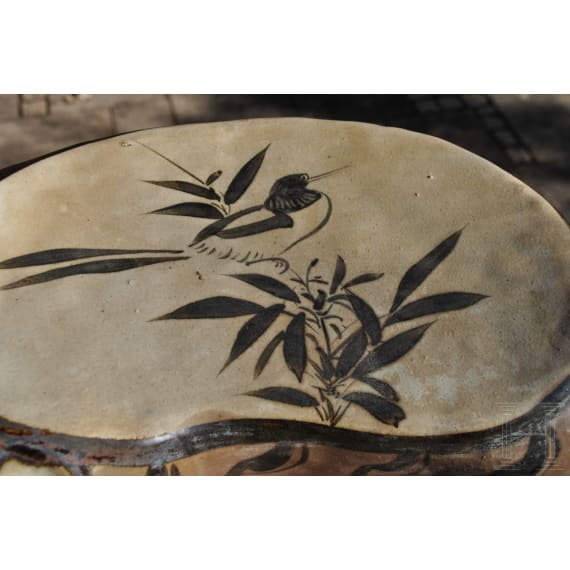 A Chinese painted Cizhou ware tiger pillow, 19th/20th century