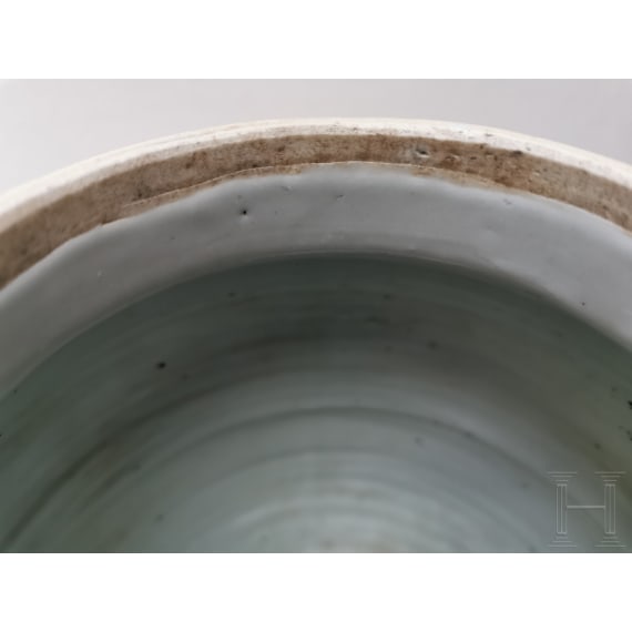 A Chinese blue and white jar with flowers, probably Kangxi period (early 18th century)