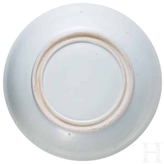 A Chinese blue and white porcelain charger with river and mountain scene, probably 19th/20th century
