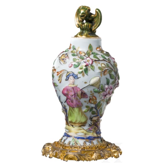 Two Fahua vases with gilded mountings for the Chinese market, 20th century