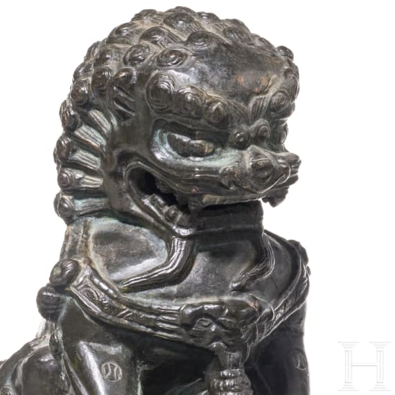 A pair of small Chinese temple lions, 20th century