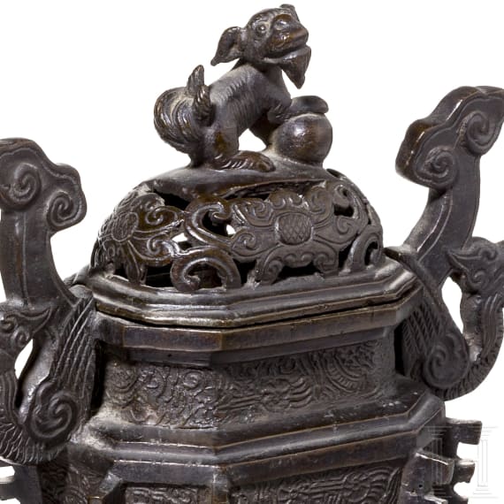 Three Chinese bronzes, 20th century