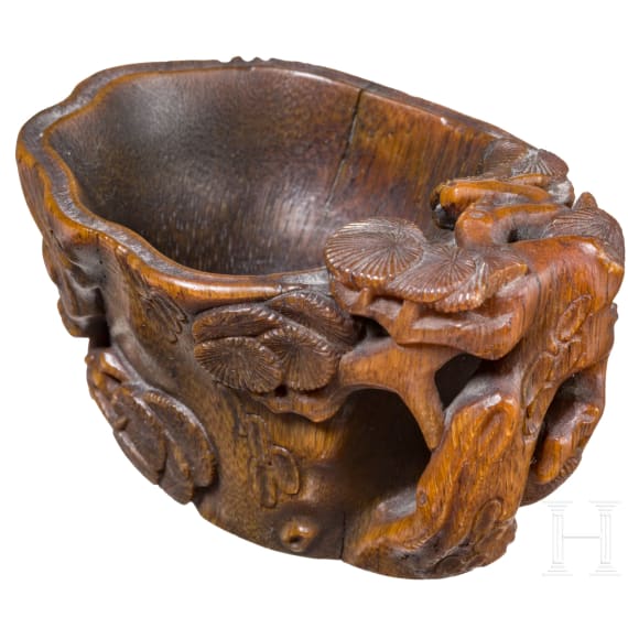 A small Chinese rhino-horn cup, 18th/19th century