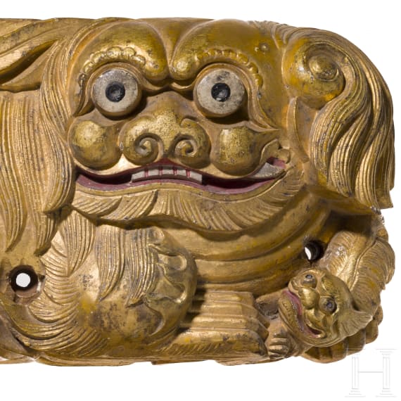 A pair of Chinese foo dogs, circa 1900