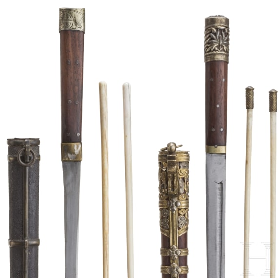 Two Chinese cutlery sets, circa 1900