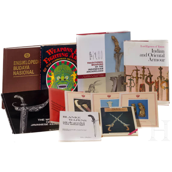Eleven books on the subject of old weapons from the Near and Far East, DE/NL/EN