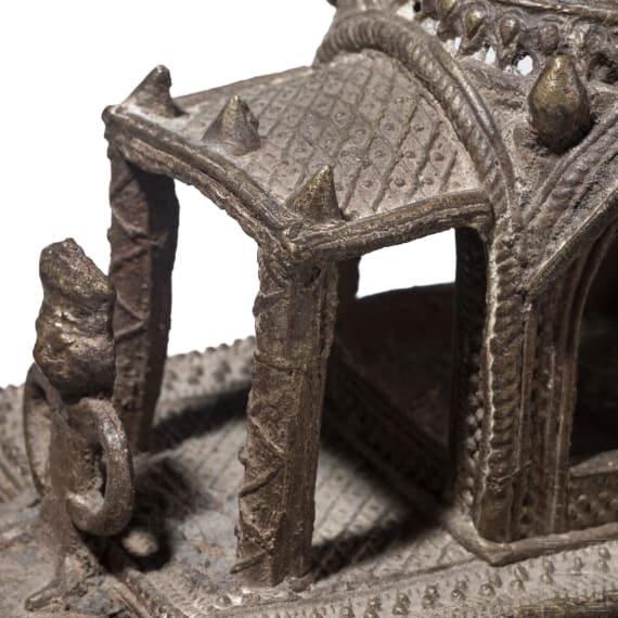 An Indian bronze ceremonial chariot, 20th century