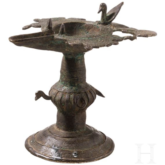 An Indian oil lamp, 19th century
