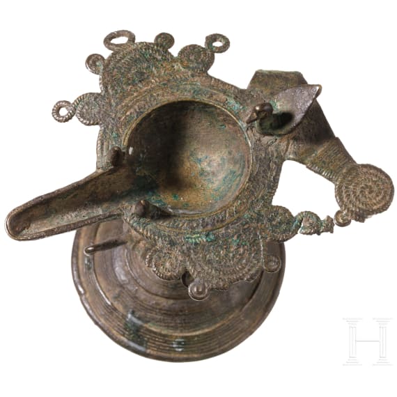 An Indian oil lamp, 19th century