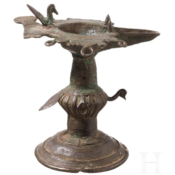 An Indian oil lamp, 19th century