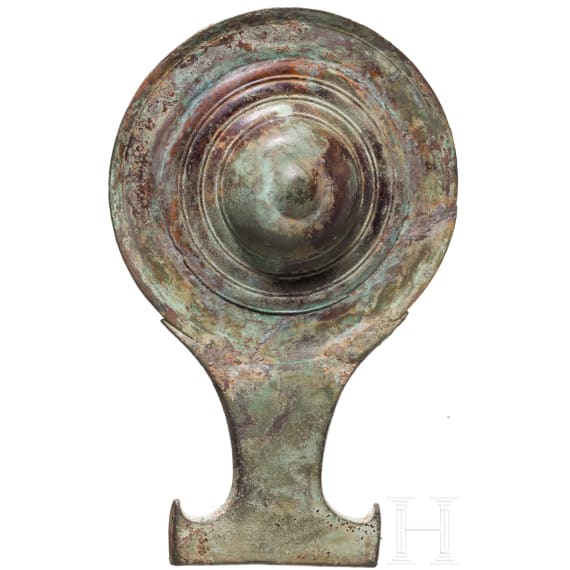 A Sumatran bronze mirror, Majapahit culture, circa 1500