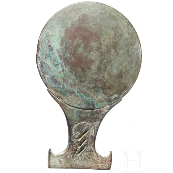 A Sumatran bronze mirror, Majapahit culture, circa 1500