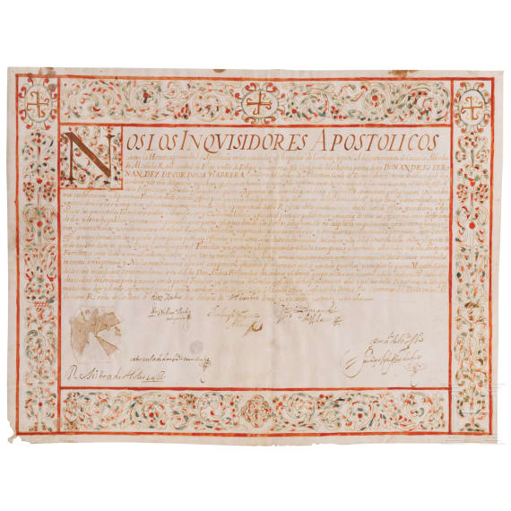 A certificate of the Spanish Inquisition of Cordoba and Jean appointing the layman Don Andres Fernandez de Cordaba y Cabrera as confidant, dated 18th November 1676