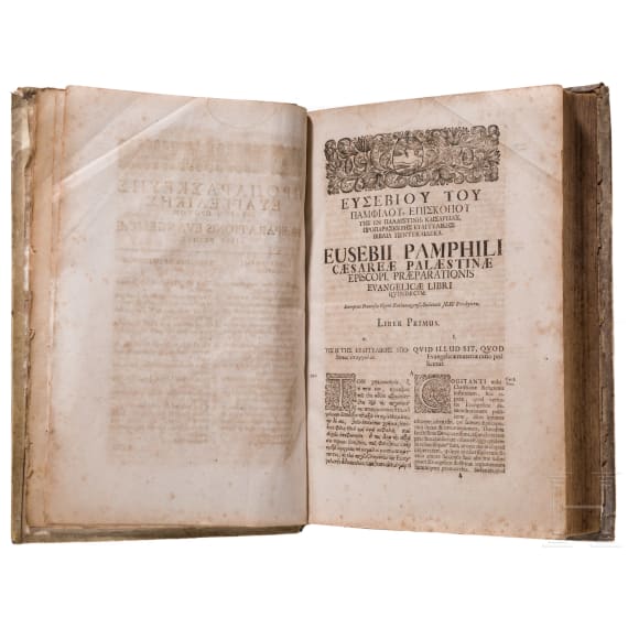 Eusebius von Caesaria - Praeparatio Evangelica, Cologne, dated 1688