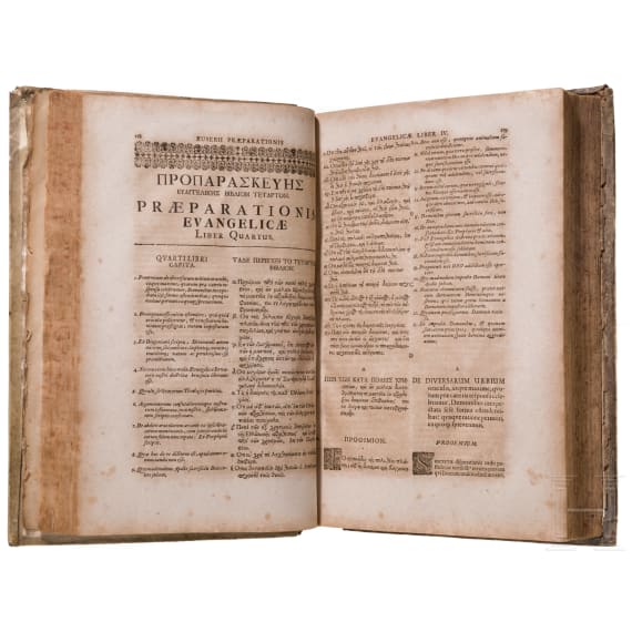 Eusebius von Caesaria - Praeparatio Evangelica, Cologne, dated 1688