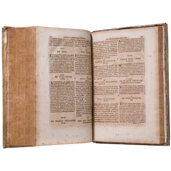 Eusebius von Caesaria - Praeparatio Evangelica, Cologne, dated 1688