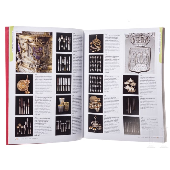 Three Sotheby's auction catalogs "The Royal House of Hanover", complete edition in a cassette, October 2005